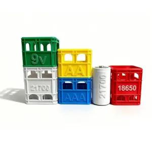 건전지케이스 배터리 홀더 보관함 3D 프린팅으된 적층형 AA AAA 18650 21700 9V 배터리용 맥주 상자 정리함