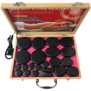 핫스톤 온열 마사지 돌 열 히팅 휴대용 충전식 난방 스파 찜질