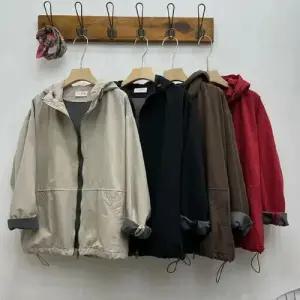 여성 가을 캐주얼 트렌치 항공 코트 본딩 집업 후드 점퍼 긴팔 잠바 스트링 야구 MF3