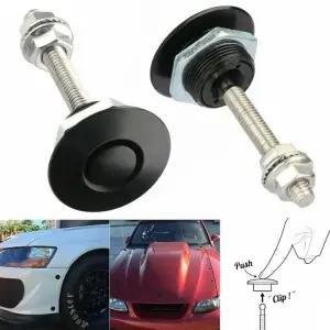 본넷덕트 푸시 버튼 퀵릴리즈 후드 핀 보닛 잠금 클립 래치 범퍼 2개