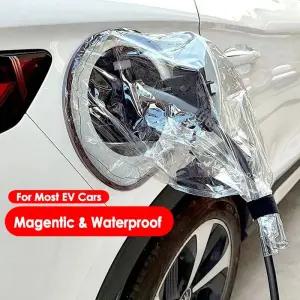 차량덥게 차량용 커버 EV 충전기 포트 방수 보호 전기 콘센트 실외 투명