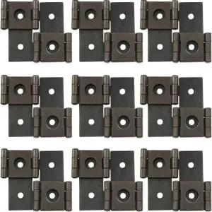 라이트엑스페 12개 더블 폴딩 경첩 270도 회전 스크린 도어 장착 나사가 있는 금속 접이식 작동 47mmx54mm