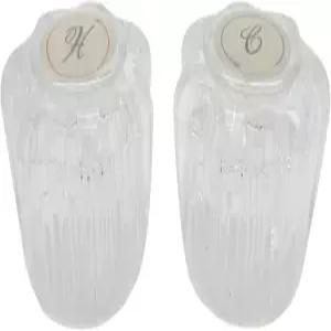 듀라 수도꼭지 DF-RKA RV 교체용 핫 및 콜드 크리스탈 아크릴 손잡이