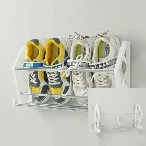 ( )벽부착 2단 신발 정리대 화이트 실내화꽂이 신발걸이