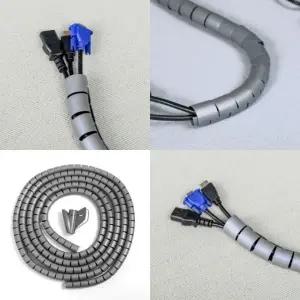 ( )5M 전선정리 스네이크 커버 32mm 그레이 전선커버 코드선정리