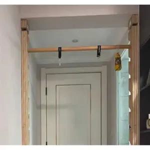 무타공풀업바 문틀철봉 우드 원목턱걸이 가정용 헬스