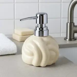 ( )EAS 모던 쉐입 세라믹 디스펜서 320ml 크림 욕실디스펜서