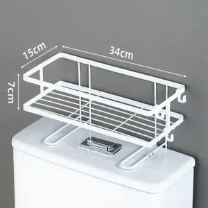 (색상 화이트)변기위 수납선반 무타공 공간활용 욕실 변기 선반 정리대 거치대 화장실 수납