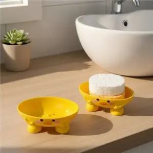 ( )오리 비누각 캐릭터 비누 받침대 욕실 화장실 거치대