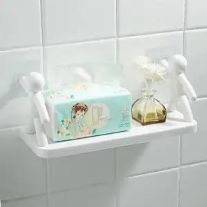 ( )무타공 욕실 선반 코너형 화장실 수납 세면대 흡착식 벽걸이 정리대