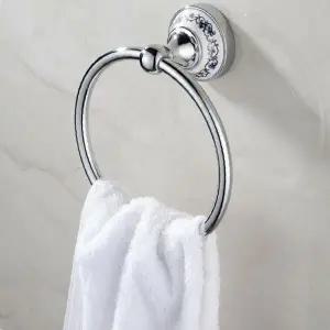 ( )욕실 주방 스텐 수건걸이 타월걸이 꽃문양 인테리어 수건행거