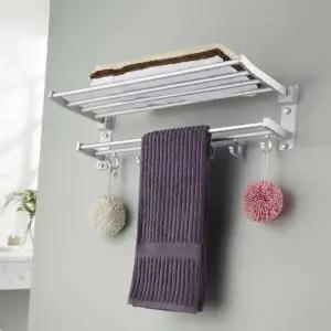 ( )알루미늄 욕실 수건선반 5구 후크 다용도 벽걸이 타월걸이 행거