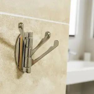 ( )욕실 3단 회전 수건걸이 벽걸이 메탈 수건수납 행거 다용도후크