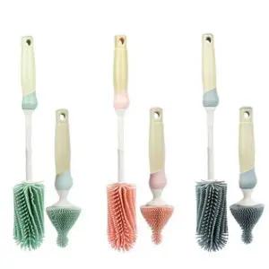 신생아 젖병 세척솔 젖꼭지 실리콘 젖병 브러쉬 세트 육아