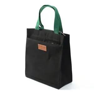 리빙 FVA955M2 캔버스 토트백 25x28.5cm 블랙그린 천가방 가방