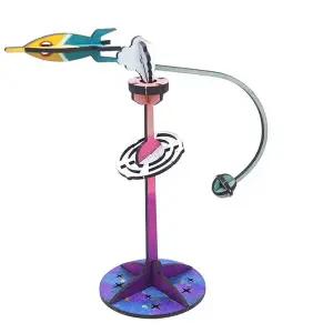 3D나무퍼즐 SHS312D5 재밌는 우주 로켓 형 균형 만들기