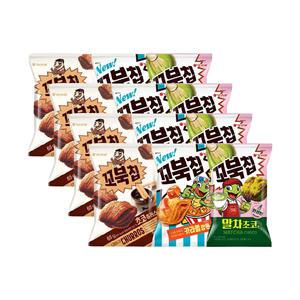 오리온 꼬북칩 초코츄러스 80g+꼬북칩 카라멜팝콘맛 72g+꼬북칩 말차초코맛 M 68g 각 4개 (총 12개)