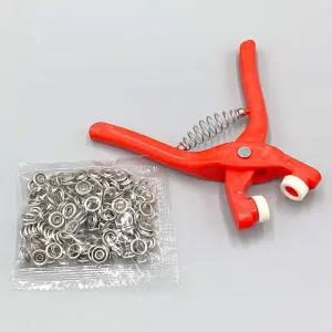 초간편 똑딱이 단추 달기 펀치 똑딱 펀칭기 스냅 세트 가방 잠금장치 금속 의류 부자재 옷 만들기 버클