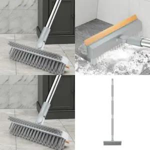 ( )3in1 욕실 스퀴지 청소솔 그레이 화장실바닥청소솔 화장실청소밀대 긴솔
