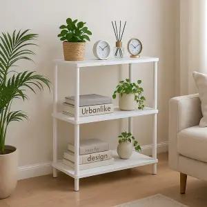 아트박스/가구느낌 사각 라운드 선반 3단 수납 진열장 600