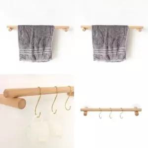 ( )우드 수건걸이 45cm 욕실수건정리 화장실수건걸이 욕실수건걸이