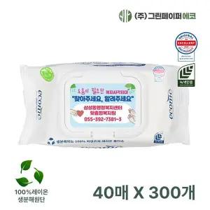 에코닉 INX459P3 화이트 40매 화이트캡 40gsm 300개 휴대용 물티슈 판촉 홍보 전도
