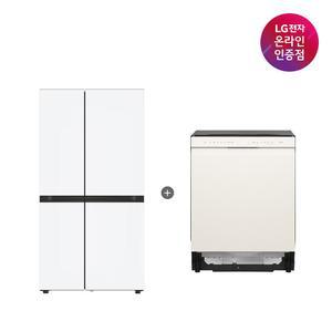 LG 디오스 AI 오브제컬렉션 냉장고 (양문형) + LG 디오스 식기세척기 (S836MQQ012 + DUE5BGL1E)