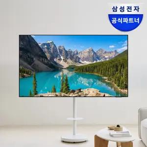[최대 체감가 150.5만]삼성 4K UHD 214.7cm(85인치) 비즈니스TV 이동식 무빙스탠드 패키지 인터넷 유튜브 삼탠바이미 화이트 대형TV 스탠드