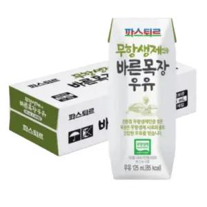 [파스퇴르] 무항생제인증 바른목장 우유 125mlx24개