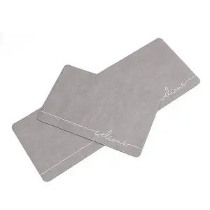 [골드스마일]TBZ 그레이 웰컴 규조토 발매트 2종세트 화장실발매트