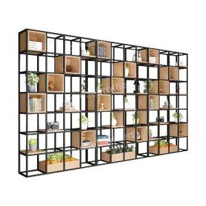 철제 책꽂이 큐브형 책장 이동식 장식장 호텔 모던 카페