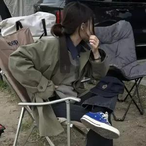 루타꽁몰 여친 빈티지 야구 잠바 칼라 집업 트렌치코트 HO1