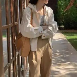 루타꽁몰 여사친 가을 잠바 야구 싱글 포켓 슬림핏 화물풍 후드 카고풍 코트 트렌치 HO3