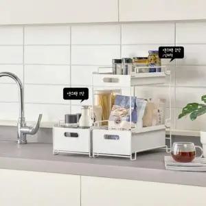 [에스에스_63]적층형 슬라이딩 팬트리 수납박스 수납함 1단