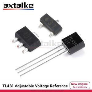 조정 가능 전압 기준 칩 IC 트랜지스터, TL431 SOT23 TO92 DIP SMD 0.5, 2.5V-36V, 100mA, 50 개