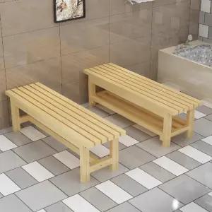 목욕탕 사각 받침대 사우나의자 낮은 욕실벤치 원목