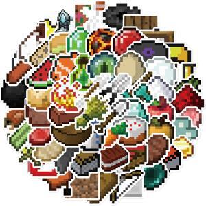 70개 창의적인 픽셀 게임 스티커 장식 DIY 수제 스크랩북 여행가방 노트북 컵 스케이트보드