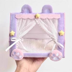 인형 텐트 침대 귀여운 작은 신선한 면  창의적인 수납 장난감 실내 데스크탑 장식품 선물 타로 가구