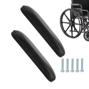 휠체어용 패딩 팔걸이, 범용 팔 패드 교체용 블랙 10-1/4 u201C (10-1/4) 대부분의 휠체어 브랜드에 적합 (2개)