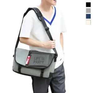 레터링 파우치 메쉬포켓 세련된 캐주얼 패션 메신저백 메신저백 남성 학생 메신저백