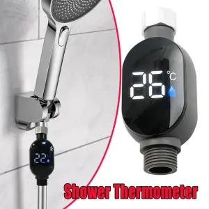 샤워LED온도계 욕실 화장실 수온 LED 디지털 수온계 샤워 수도꼭지 욕조 온도 모니터 어댑터 게이지