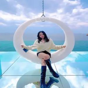 야외 조명 흔들의자 인테리어 그네 달