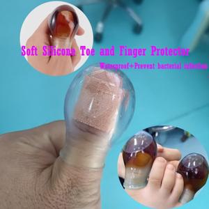 1개입 부드러운 실리콘 발가락 슬리브 보호대 발톱 마찰 감소 및 손상 방지 관리 피부