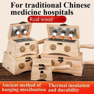 뜸박스 천연 대나무 버너 온열 침술 마사지 테라피 모사 바디 지압 건강 관리 통증 완화