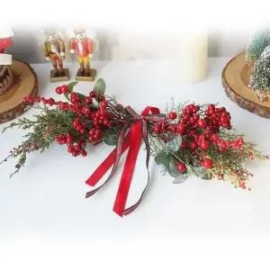 크리스마스 레드 열매 가랜드 1P 벽장식 꾸미기 소품