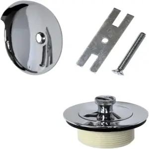 오버플로 플레이트 크롬이 포함된 DANCO 유니버설 트 앤 턴 배스 배수 트림 키트(88966)