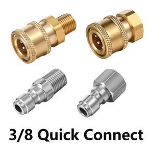 3/8 인치 암수 퀵 커넥터 압력 와셔 어댑터 호스 스레드 피팅 커플 링