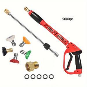 5000PSI 3-in-1 압력 와셔 건연장 완드, 노즐 5개 및 M22 어댑터 포함, 자동차/정원/급수용 40인치