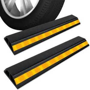 노란색 안전 줄무늬가 있는 차고용 18인치 대형 주차 보조 장치 자동차 및 차고 벽을 보호하는 설치가 쉬운