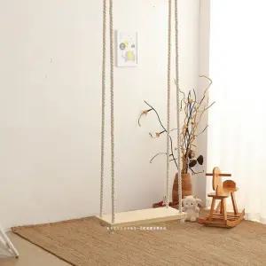 북유럽 실내 스윙 그네 원목 의자 방 장식 소품 요람